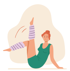 Mulher fazendo pilates