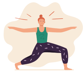 Mulher fazendo pilates