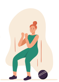 Mulher fazendo pilates